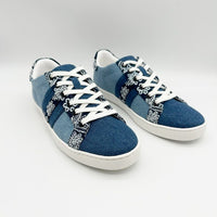 Bandana Embroidered Denim Sneakers