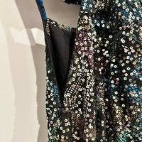 Verb by Pallavi Singhee Halter Cutout Sequin Midi Dress