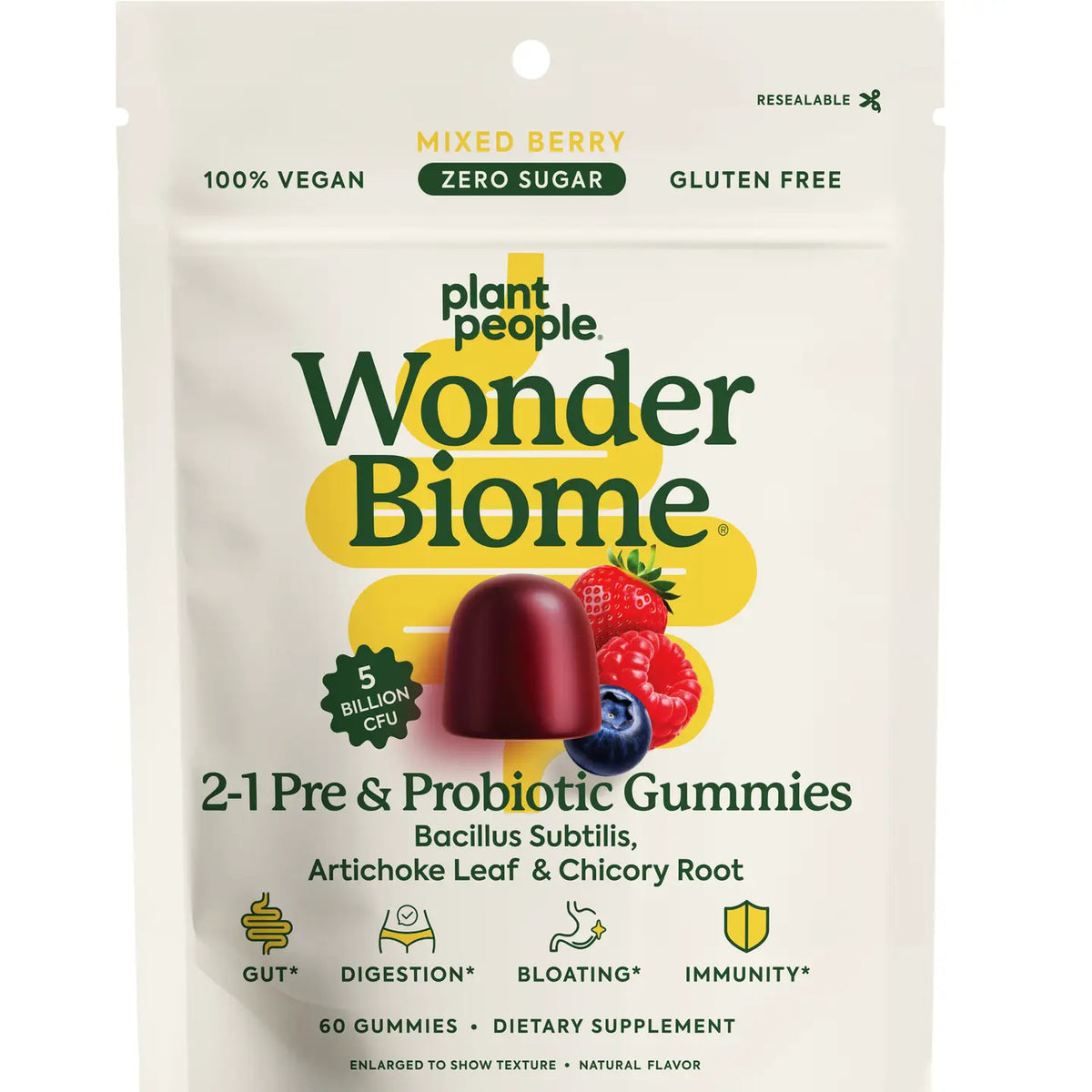 Wonderbiome 2-1 Pre and Probiotic Gummies