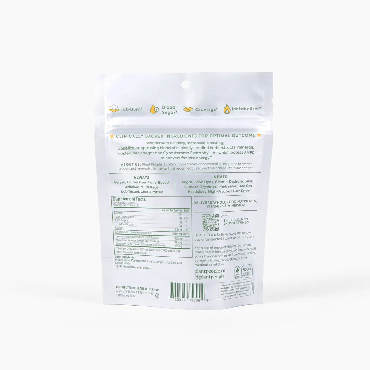 Wonderburn Metabolism & Cravings Control Gummies