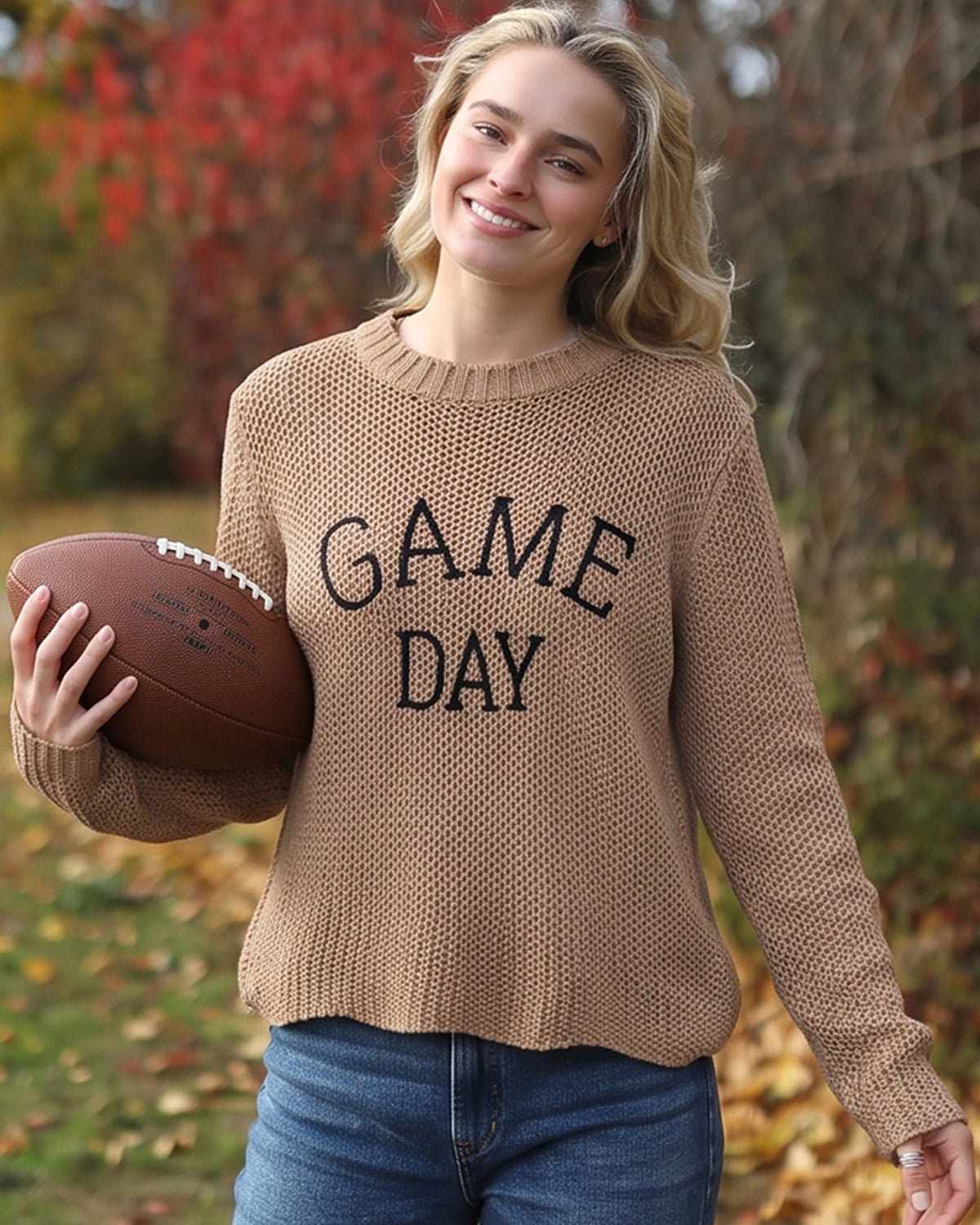 Purl-Knit Game Day Crew Chunky Cotton in Dark Cedar/Black