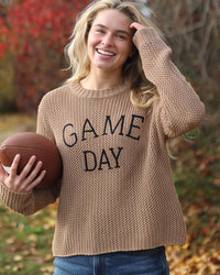 Purl-Knit Game Day Crew Chunky Cotton in Dark Cedar/Black