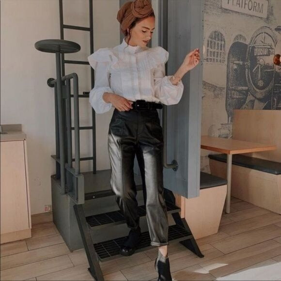 80's Corsy Faux Leather Pants