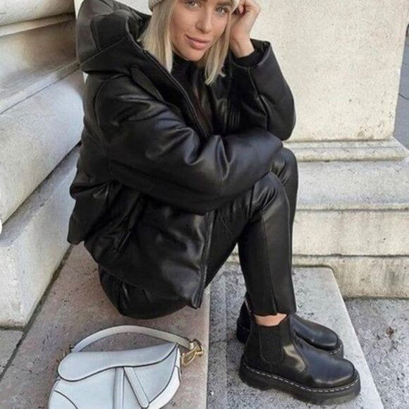 80's Corsy Faux Leather Pants