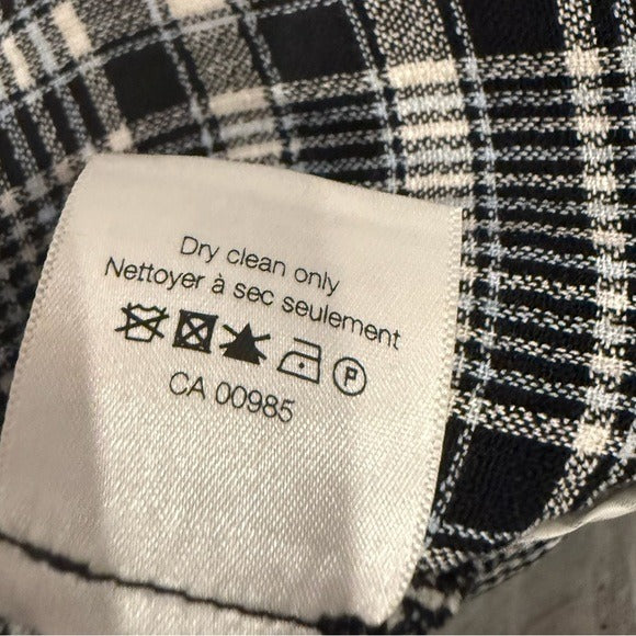 Honolulu Plaid Skinny Pant in Black/White/Blue Size 12
