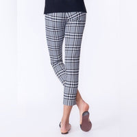 Honolulu Plaid Skinny Pant in Black/White/Blue Size 12