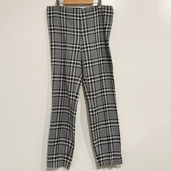 Honolulu Plaid Skinny Pant in Black/White/Blue Size 12