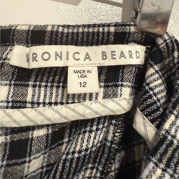 Honolulu Plaid Skinny Pant in Black/White/Blue Size 12