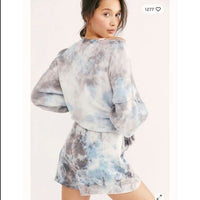 Free People Kelly Washed Set in Ocean Size XS