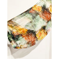 The Somerset Maxi Dress: Long-Sleeve Mock-Neck Chiffon - Medium