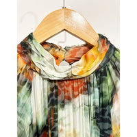 The Somerset Maxi Dress: Long-Sleeve Mock-Neck Chiffon - Medium