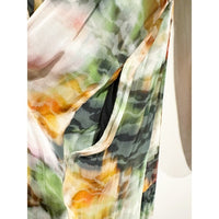 The Somerset Maxi Dress: Long-Sleeve Mock-Neck Chiffon - Medium
