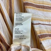 Tie Front Blouse in Neutral Motif