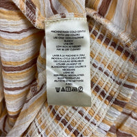 Tie Front Blouse in Neutral Motif