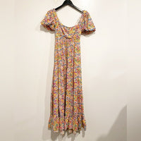Linds Midi Dress in Rainbow Fields Size XS