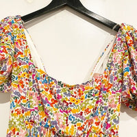 Linds Midi Dress in Rainbow Fields Size XS