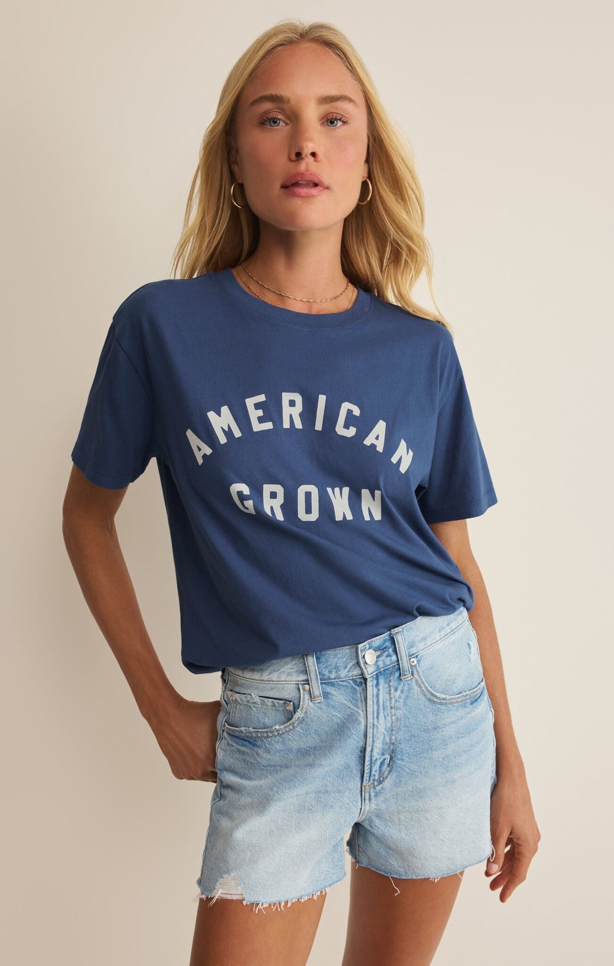 American Boyfriend Tee in True Navy